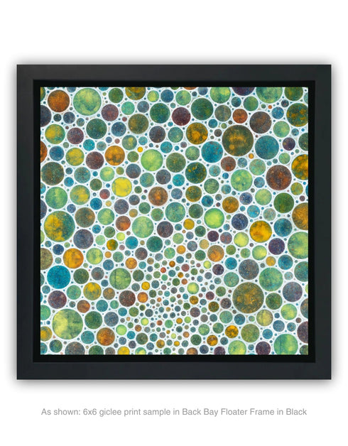White Circles | Framed Giclee Print on Canvas